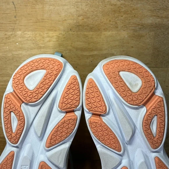 Hoka One One Bondi 8 REFLECTIVE Womens Sz 10 Running Shoes Sneakers Blue Yellow - Picture 9 of 12